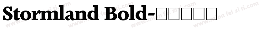 Stormland Bold字体转换